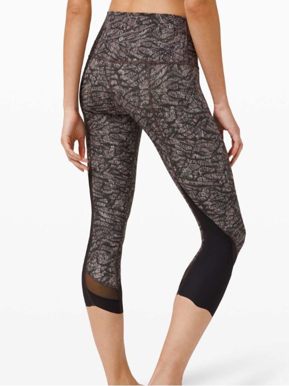 Lululemon Wunder Under Crop High-Rise *Roll Down Scallop Full-On Luxtreme 23"